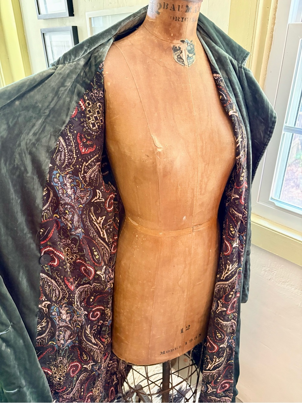 Vintage Free People Bryant Velvet Trench Duster Jacket - Picture 4 of 9